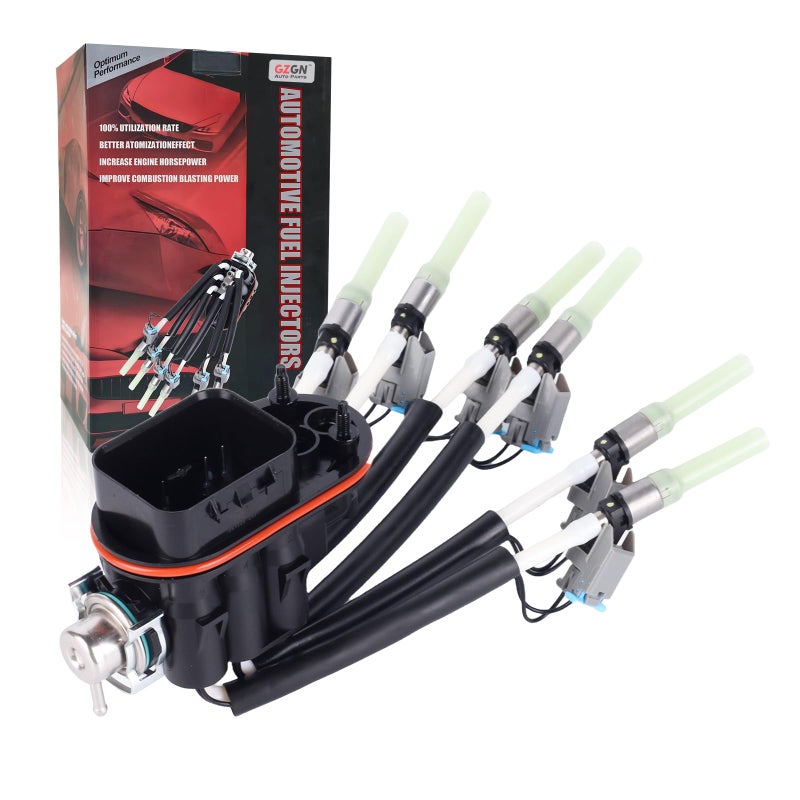 GZGN FJ503 Spider Fuel Injectors 6 Cylinder Compatible with Chevy GMC Isuzu Astro Blazer Express 1500 Silverado Jimmy Safari Savana Sierra Sonoma V6 43 19962014 17113673 19210688